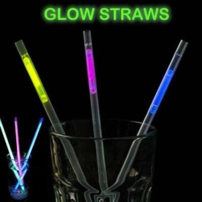 Karanlıkta Parlayan Glow  Fosforlu Pipet 3 Renk 3 Adet